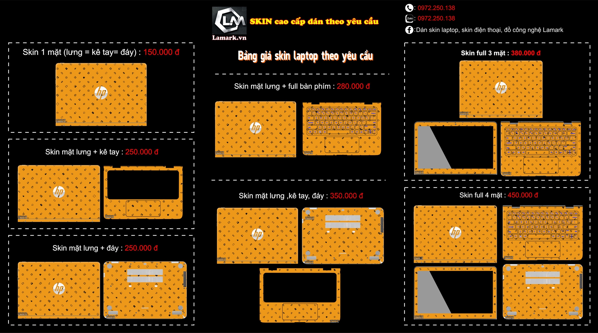 Bảng giá dán decan laptop