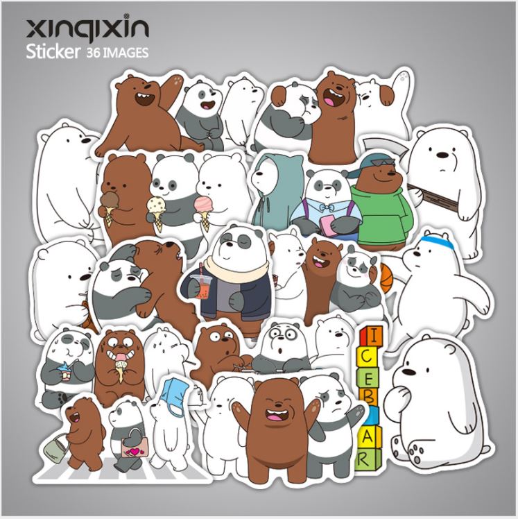 Sticker dán hoạt hình nhiều mẫu chống nước sticker dán mũ bảo hiểm vali laptop cực xinh bộ sưu tập 1