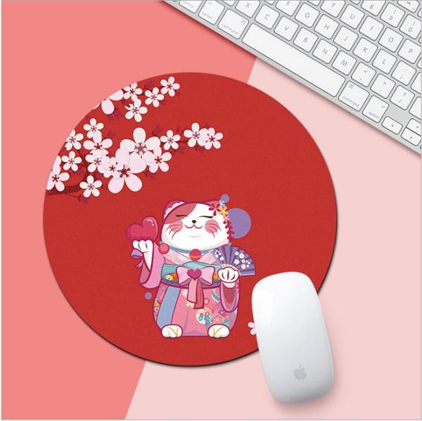Ảnh đại diện sản phẩm Tấm lót chuột hình mèo phát lộc( 25cm )