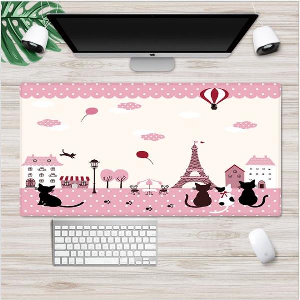 Ảnh đại diện sản phẩm Tấm lót chuột thành phố hồng kute ( 25x30cm)