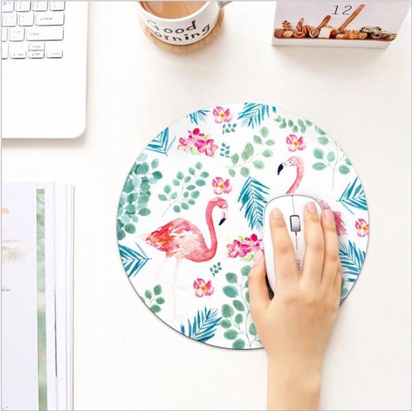 Ảnh đại diện sản phẩm Tấm lót chuột hình hạc hồng dễ thương 25cm