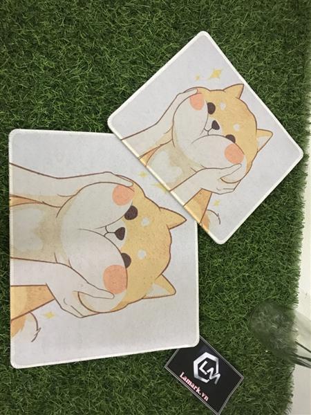 Ảnh đại diện sản phẩm Tấm lót chuột hình chó mặt bự dễ thương (25*30cm)