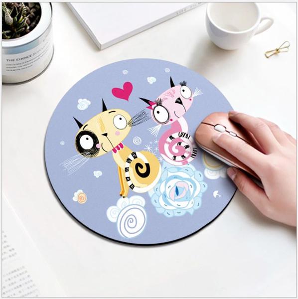 Ảnh đại diện sản phẩm Tấm lót chuột cặp mèo 22cm