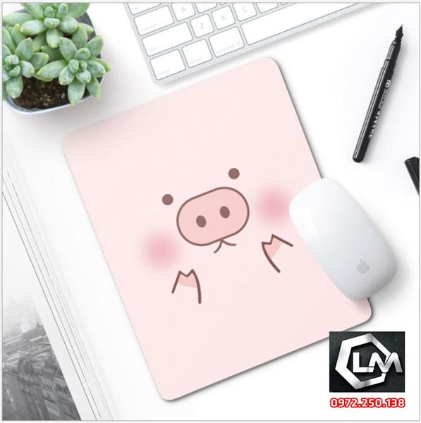 Ảnh đại diện sản phẩm Tấm lót chuột hình chú lợn hồng ( 26x21cm)