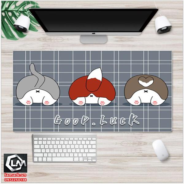 Ảnh đại diện sản phẩm Tấm lót chuột hình 3 chú cún (25*30cm)