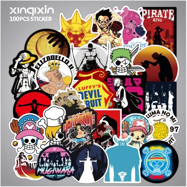 Ảnh đại diện sản phẩm bộ 100 One Piece sticker nhãn dán chống thấm nước