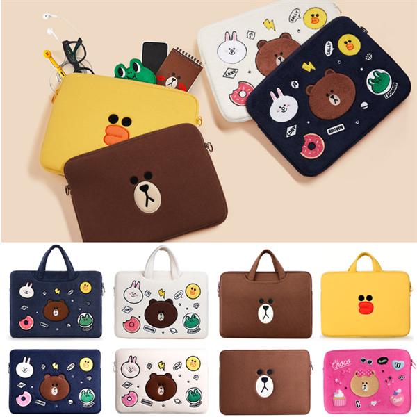 Ảnh đại diện sản phẩm Túi chống sốc hình động vật gấu Brown, thú mỏ vịt siêu cute size 13', 14', 15' màu vàng, màu nâu