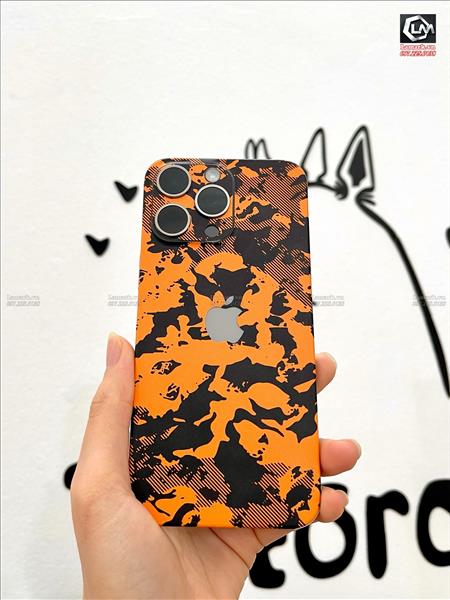 Ảnh đại diện sản phẩm Skin Điện Thoại Iphone Vân Nổi 3M Orange Camo (Camo Cam)