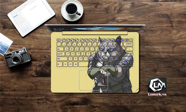 Ảnh đại diện sản phẩm Dán skin laptop hình ảnh chú mèo A09