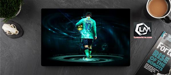 Ảnh đại diện sản phẩm Dán skin laptop mặt lưng và full phím bóng đá , messi D128