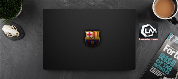 Ảnh đại diện sản phẩm Dán skin laptop mặt lưng và full phím bóng đá , barcelona D120