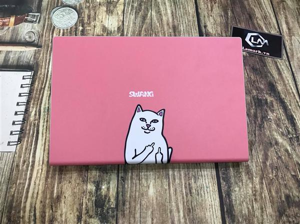 Ảnh đại diện sản phẩm skin laptop Mèo Swang nền hồng