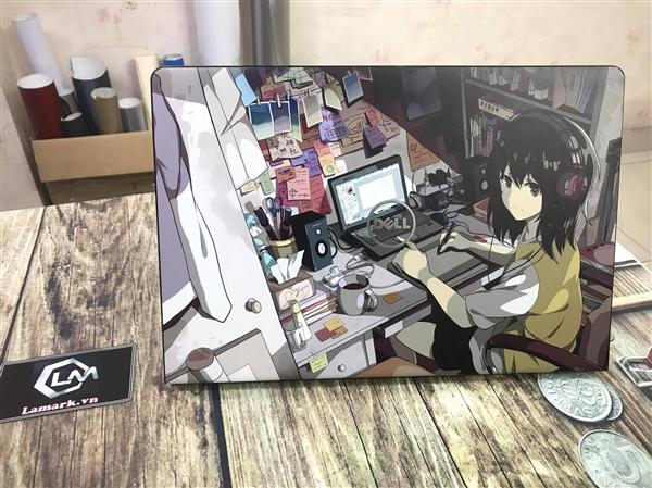 Ảnh đại diện sản phẩm skin laptop Dell góc phòng của cô gái