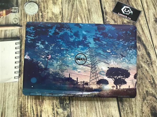 Ảnh đại diện sản phẩm skin laptop Dell cô gái tương tư và hoàng hôn tắt dần
